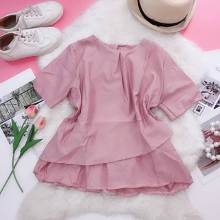 Áo kiểu baby xẻ tà