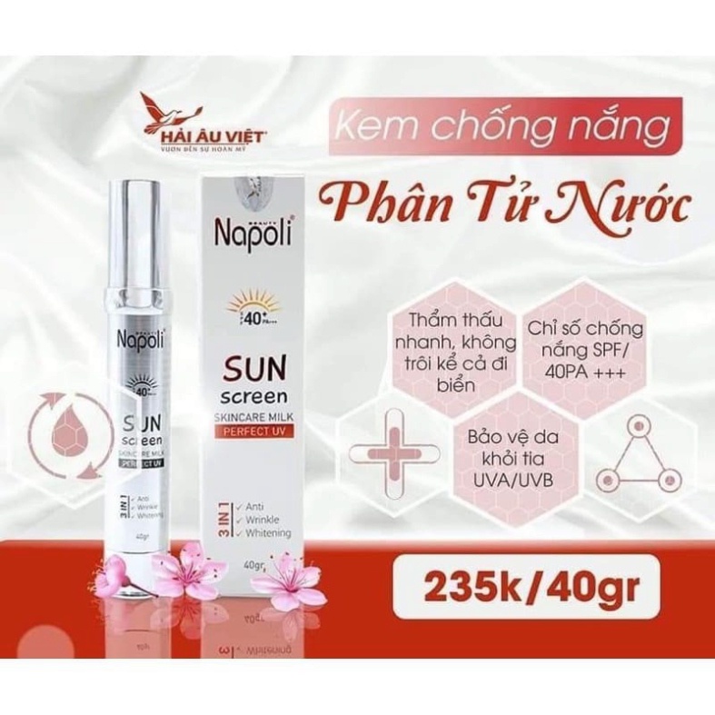 Kem chống nắng phân tử nước