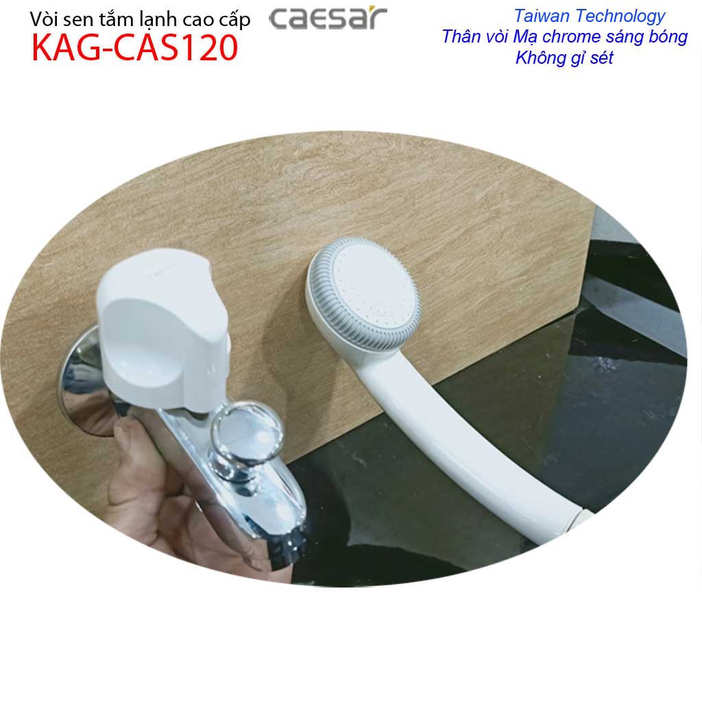 Sen lạnh Caesar KAG-CAS120, Sales giá tốt chất lượng tốt trọn bộ vòi sen lạnh gắn tường Caesar