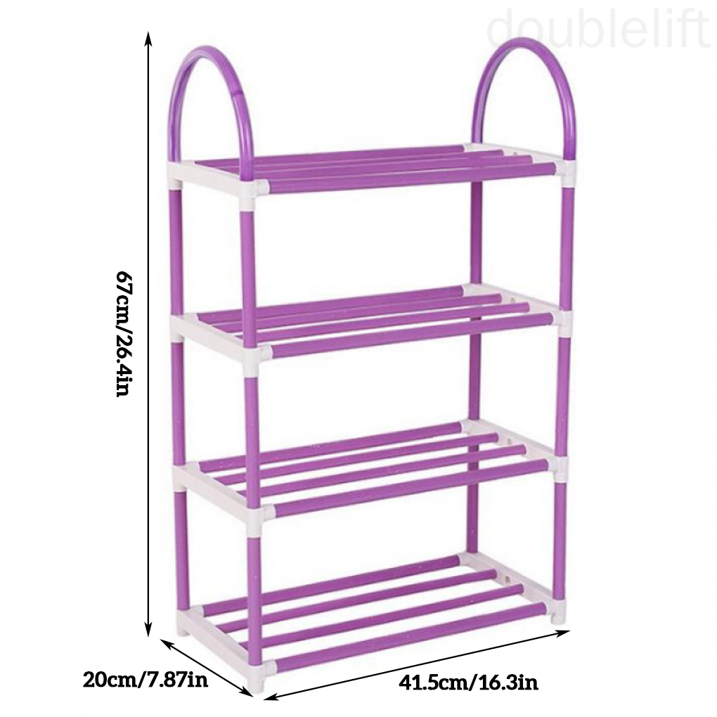 Shoes Rack Organizer Multi-layer Plastic Shoe Stand Doorway Dormitory Storage Shelf Random Color doublelift store