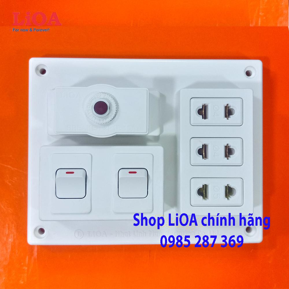 Bảng Điện Nổi LiOA 15A Có 3 Ổ Cắm + 2/3 Công Tắc