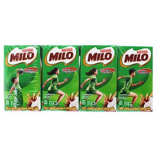 Lốc 4 hộp thức uống lúa mạch Milo Active Go 115ml