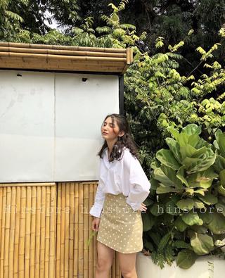 Chân váy chấm bi ulzzang dáng A ( có ảnh thật )