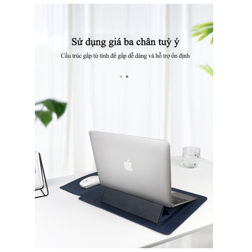 Bao da chống sốc 3 chức năng Macbook 13.3inch BlueLeather thế hệ mới 2021