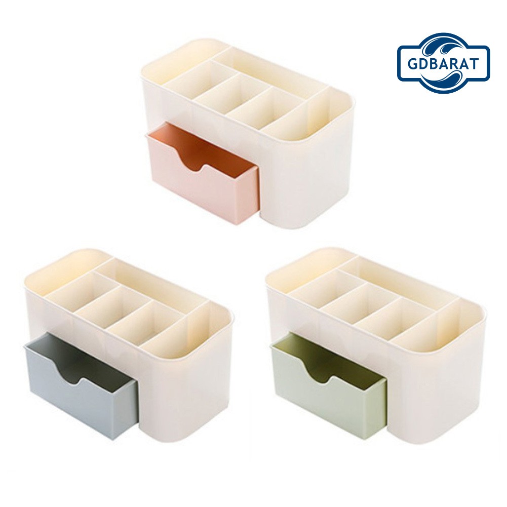 Hộp Nhựa Nhiều Ngăn Đựng Đồ Trang Điểm Để Bàn Tiện Dụng