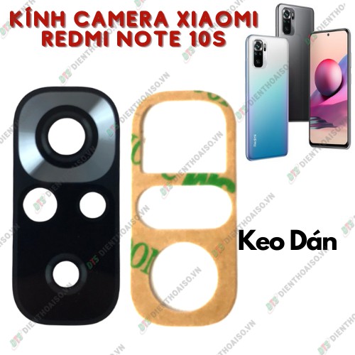 Kính camera xiaomi redmi note 10s kèm keo dán