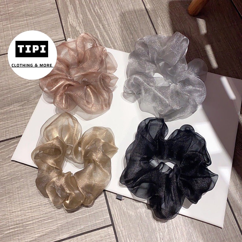 Buộc tóc scrunchies sắc màu Blink Blink