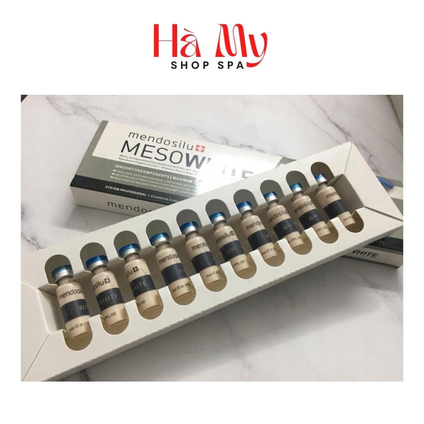 Cây 10 Lọ Phấn Cấy Trắng Da Meso White Hàn Quốc, Trắng Mịn Bật 2 - 3 Tone