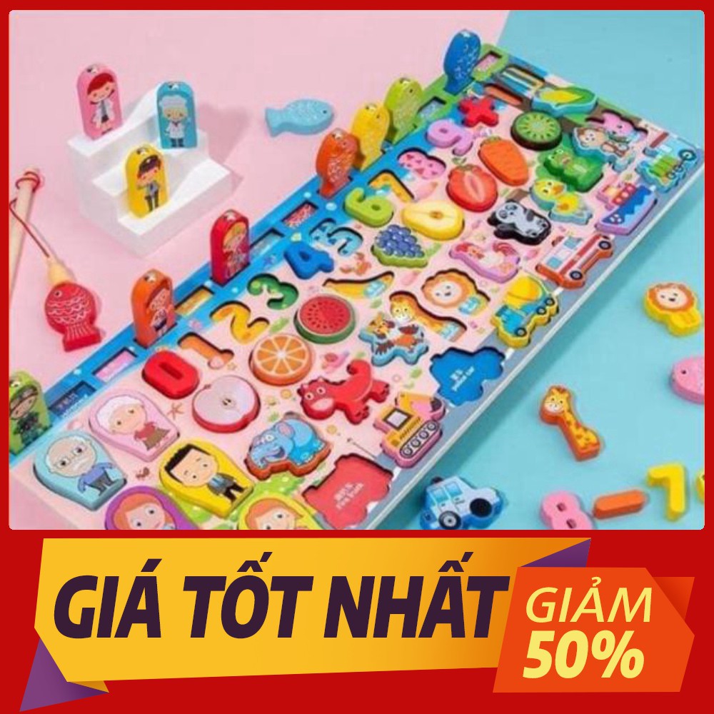 [Sale toàn shop]  Bộ bảng số thông minh, bộ đồ chơi câu cá và ghép số học đếm mẫu mới nhất 2020 cho bé yêu