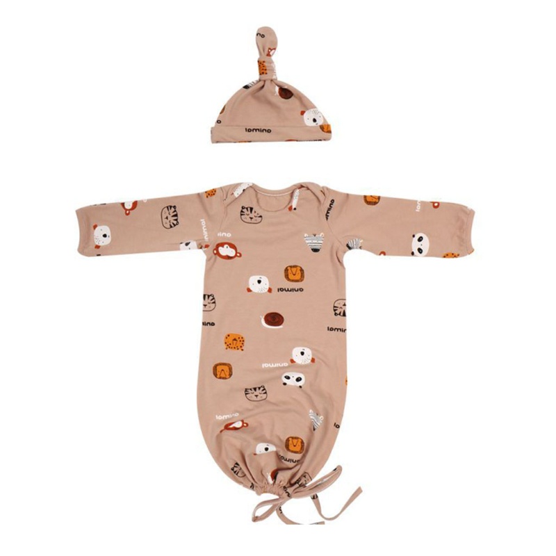 Bộ Chăn Quấn Và Nón Beanie Thắt Nút Dành Cho Bé Khi Ngủ