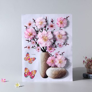 🌸 tranh hoa nổi 3d dán tường, trang trí tủ lạnh, phòng khác, phòng ngủ s12
