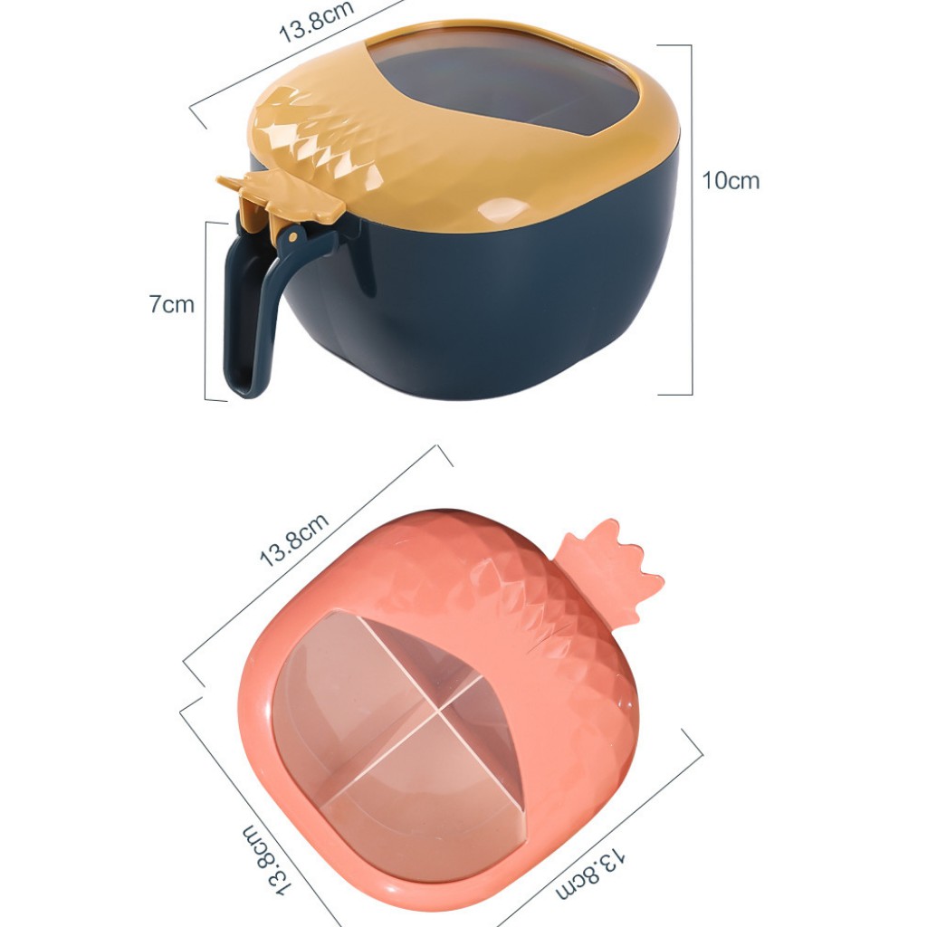 {HÀNG MỚI VỀ}❤️Hộp nhựa đựng gia vị 4 ngăn hình trái thơm siêu cute cao cấp tiện ích đồ dùng nhà bếp❤️