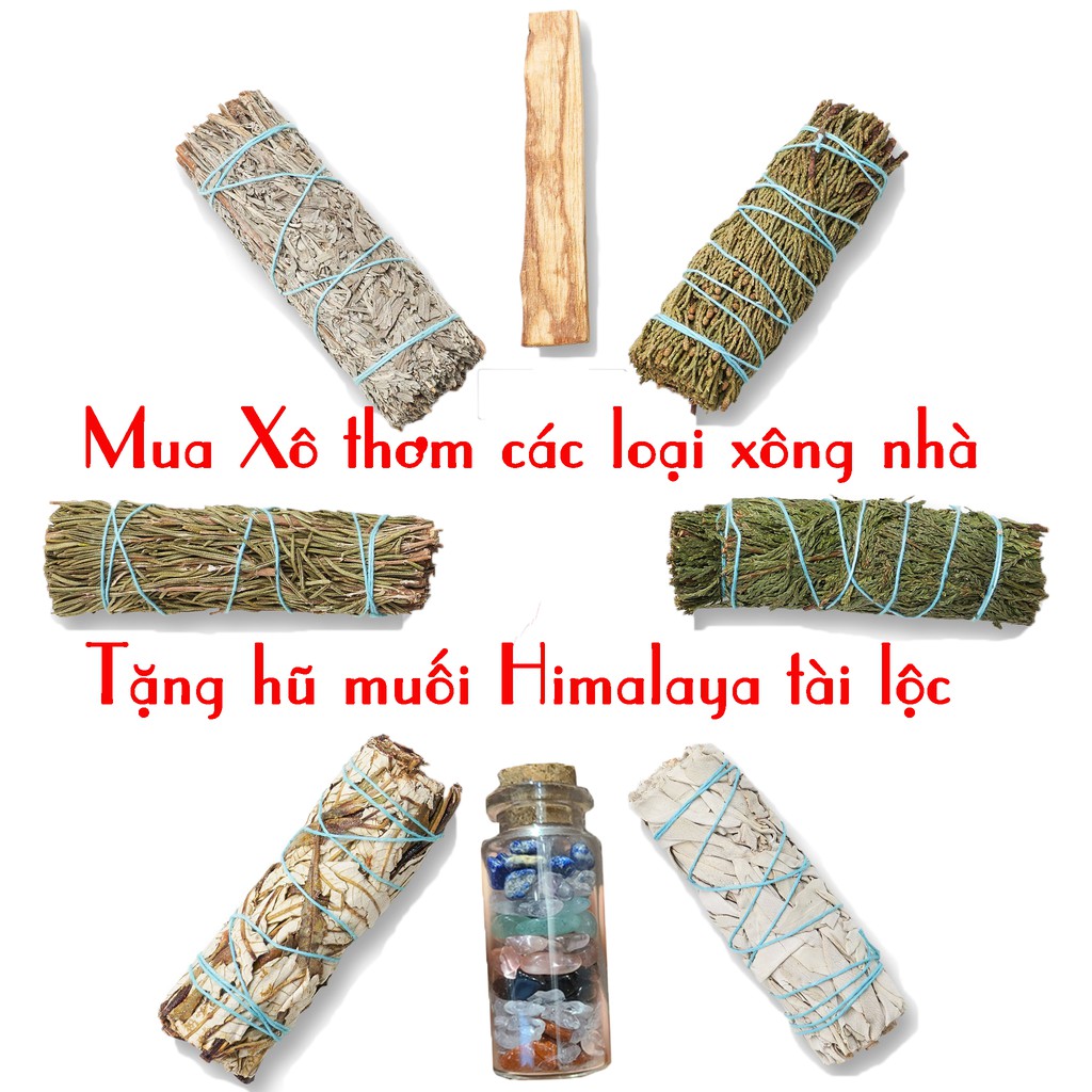 💥30 loại Bó xô thơm xông nhà các loại - Thanh tẩy nhà cửa chiêu tài lộc (bó lá xô thơm trắng, gỗ thanh tẩy, gỗ trắc xanh