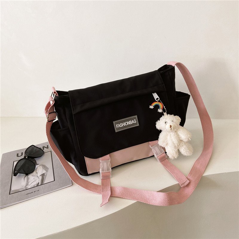 Túi đeo chéo đi học nữ CHEN, tui tote bag vải canvas đựng sách vở a4 laptop phong cách unisex TX10