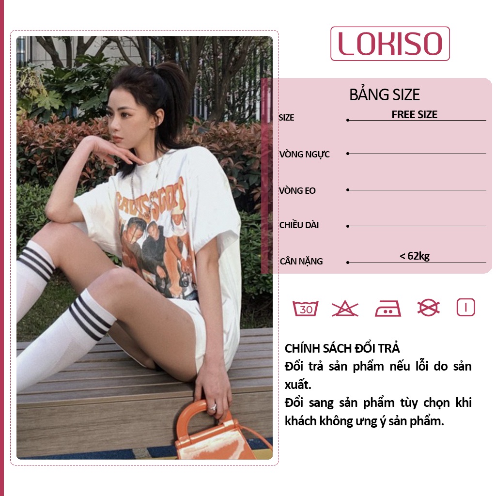 Áo thun unisex cổ tròn tay lỡ form rộng bigsize travis scott LOKISO AT02