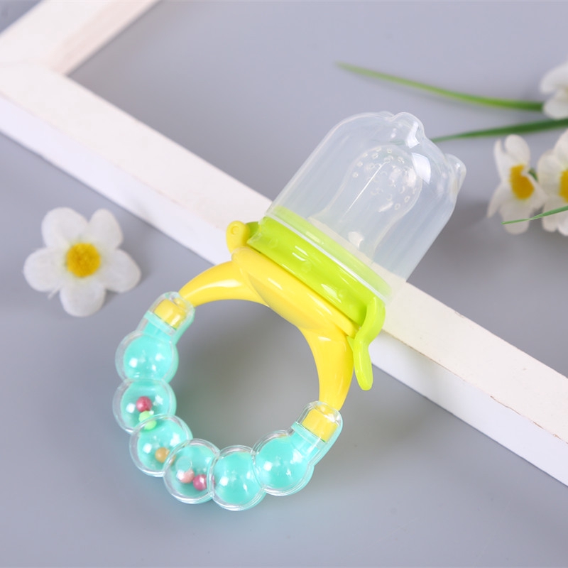 &lt; Hàng Có Sẵn &gt; Núm Ti Giả Có Chuông Cho Bé Sơ Sinh Bé Cắn Thức Ăn Rau Củ Quả