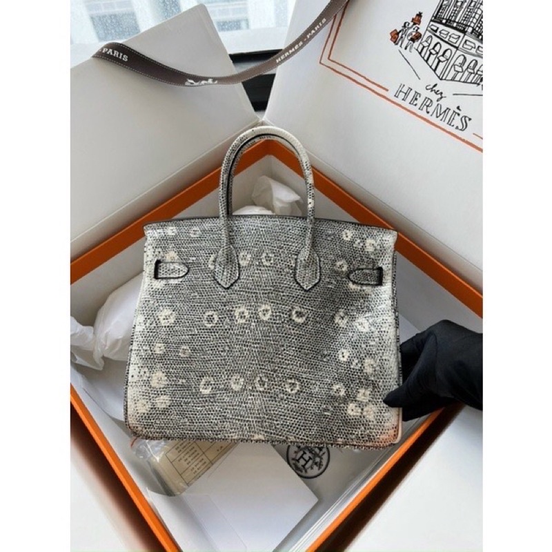 ✅ Túi HM BRIKIN VÂN THẰN LẰN - size 30cm - Hàng Nguyên bản [Fullbox]