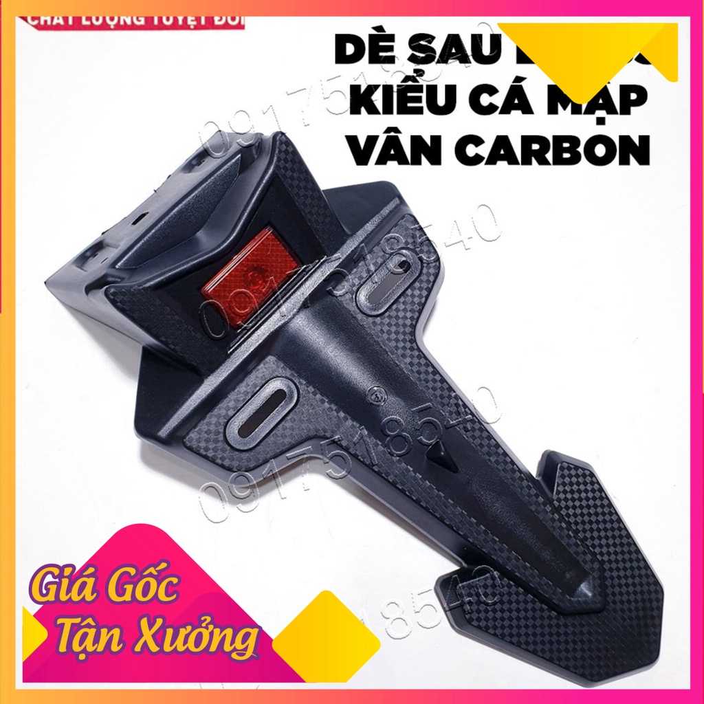 Dè Sau Ex 155 - Exciter 155 Kiểu Cá Mập Vân Carbon (Ảnh Sp thật)