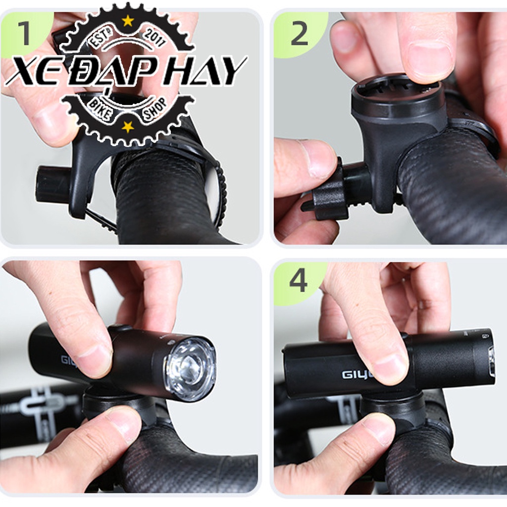 Đèn Pha GIYO GL-M400T | Độ Sáng 400 Lumen, Sạc Pin USB TYPE-C, 2000 mAh | Pha Đèn Tháo Được