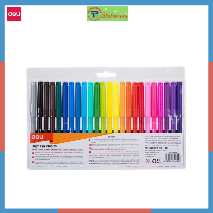 Bút lông màu, bút dạ màu Deli đẹp rẻ 12/18/24 MÀU- Mã C10003/C10013/C10023