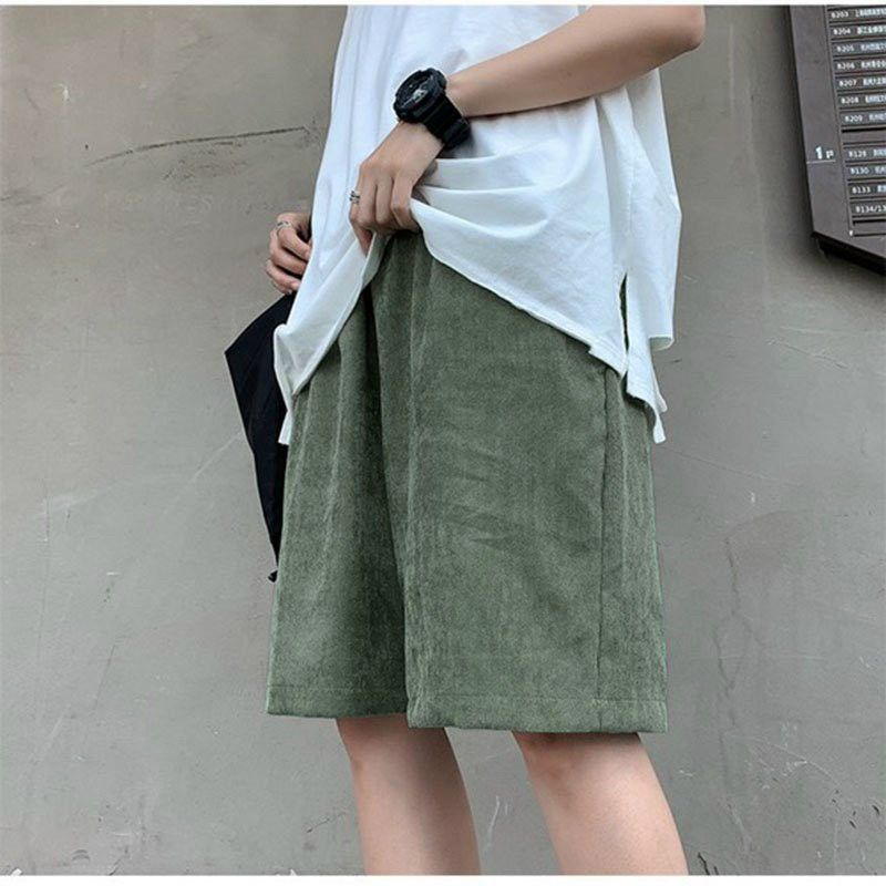 Quần short kaki tăm nhung unisex nam nữ kiểu dáng thể thao dành cho teen siêu dày mát -kèm video ảnh thật