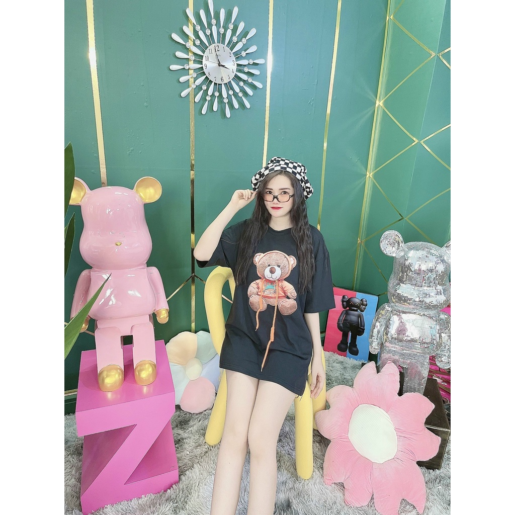 Áo Thun Hình Thêu Nổi Hình Gấu Dây Quảng Châu Cao Cấp  - AT2 | BigBuy360 - bigbuy360.vn