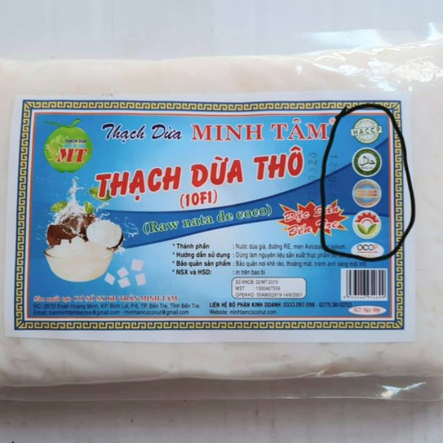 Thạch dừa thô - thạch dừa ép khô  2kg + hương dừa