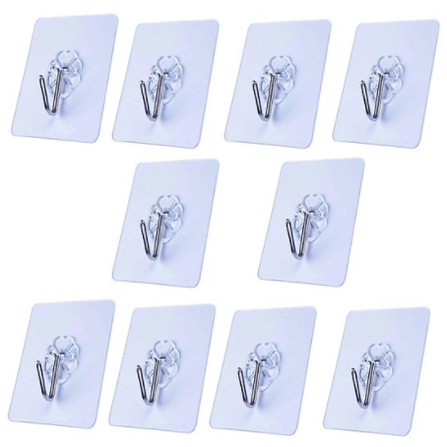 Móc dán tường trong suốt treo đồ siêu dính