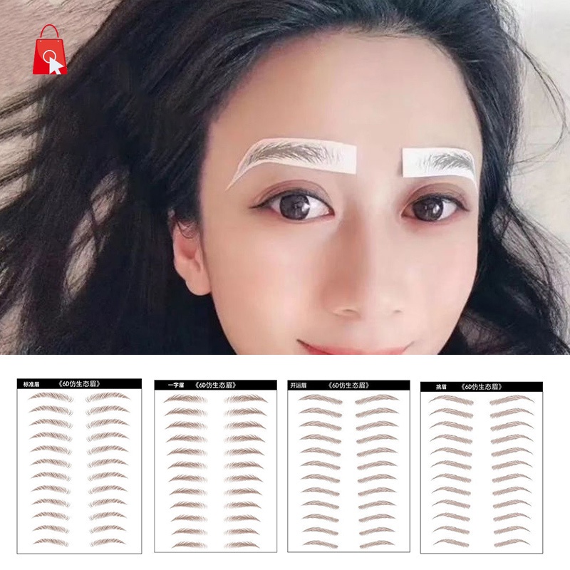 [Hàng mới về] Miếng dán xăm lông mày 6d chống nước thiết kế lâu trôi