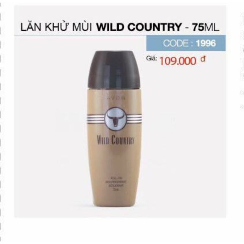 Lăn avon wild country chai 75 ml hàng chính hãng