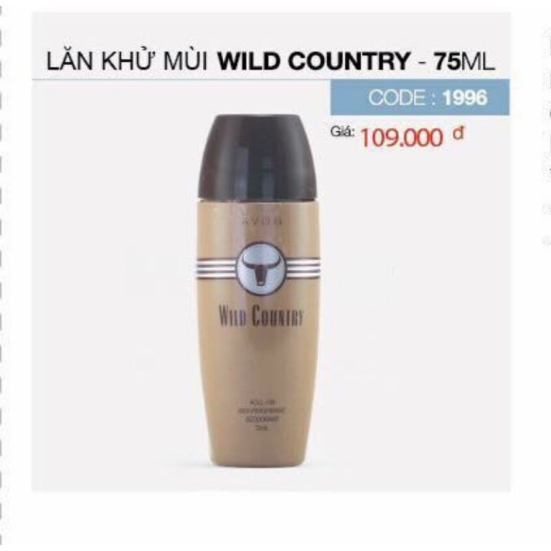 lăn avon wild country chai 75 ml hàng chính hãng