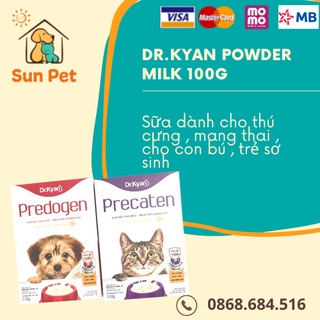 Dr.kyan sữa bột cho chó mèo , Sữa pha cho chó mèo mang thai , cho con bú , Chó mèo con sơ sinh 100g