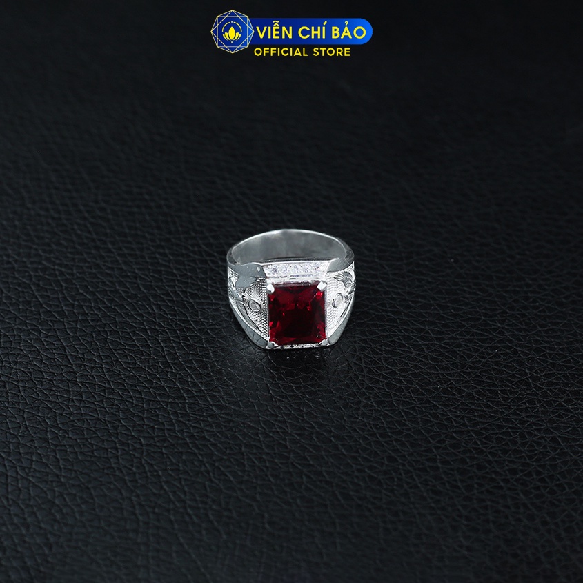 Nhẫn đại bàng đá đỏ chất liệu bạc 925 thời trang phụ kiện trang sức nam Viễn Chí Bảo N300755