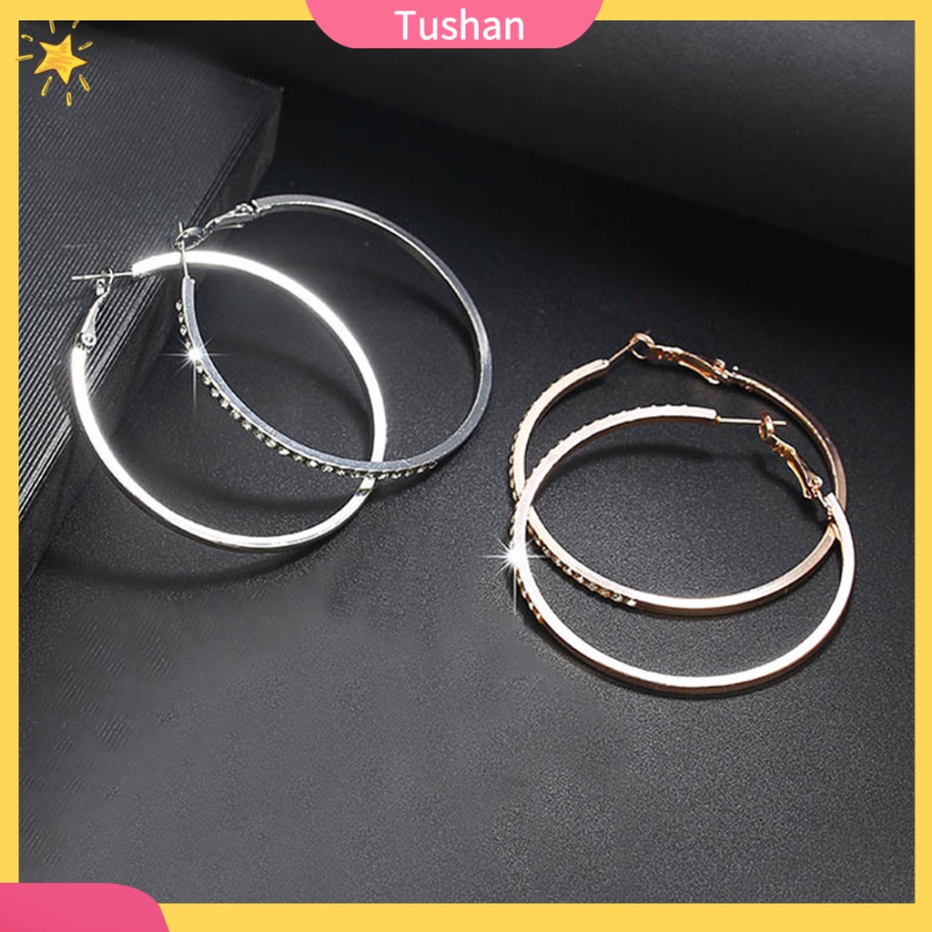 [Ts] Khuyên tai dạng vòng phong cách hip hop dành cho nữ khi đi mua sắm