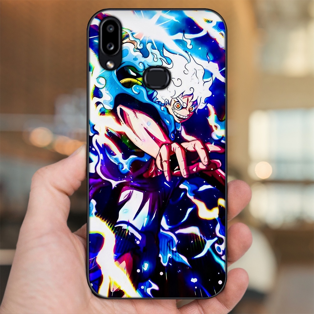 Ốp lưng Samsung A10S viền đen in hình Luffy One Piece