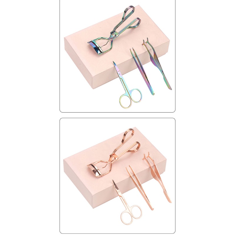 Bộ Dụng Cụ Uốn Lông Mi / Lông Mày / Nhíp Gắp Bằng Thép Không Gỉ YOUYO