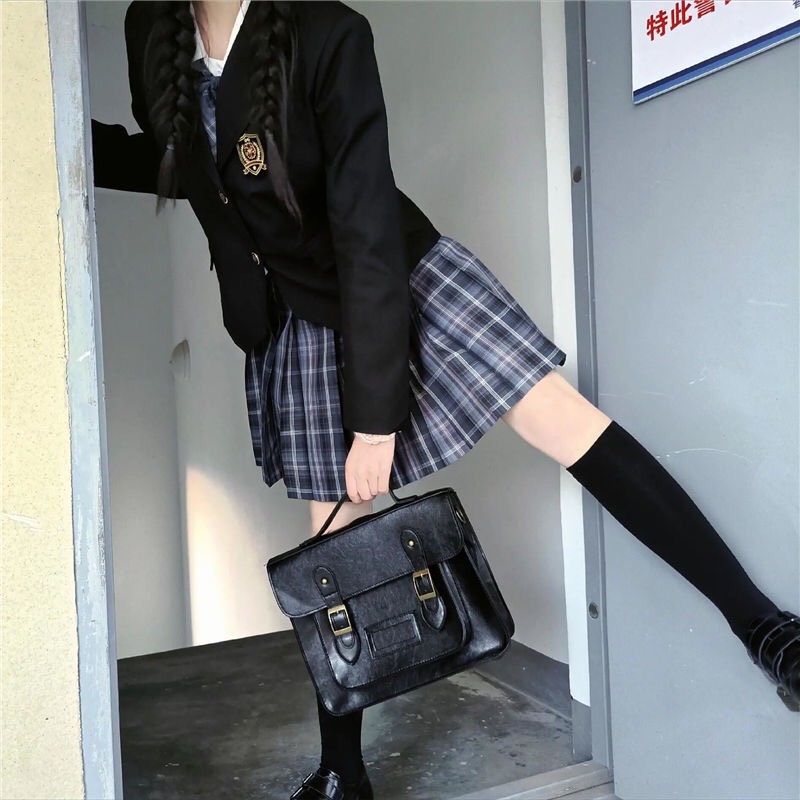 Cặp sách JK da trơn đeo chéo thủy thủ dễ thương phong cách học sinh Nhật Bản C00066