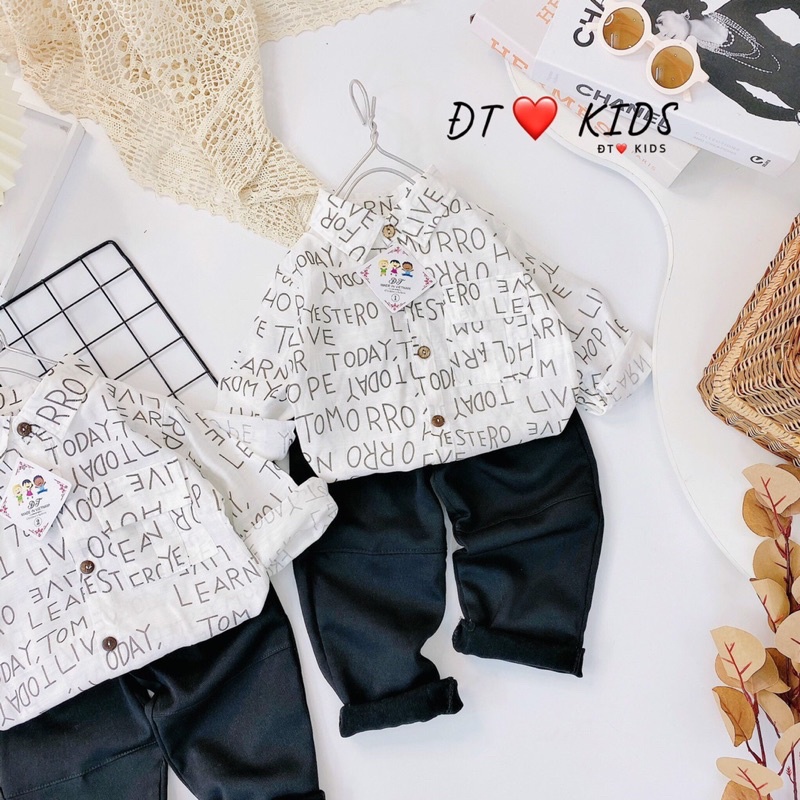 Bộ sơ mi đũi sành điệu cho bé trai