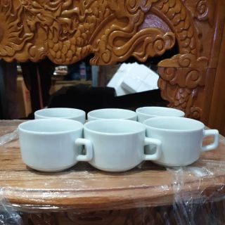 Bộ ly nước sứ trắng cao 4cm