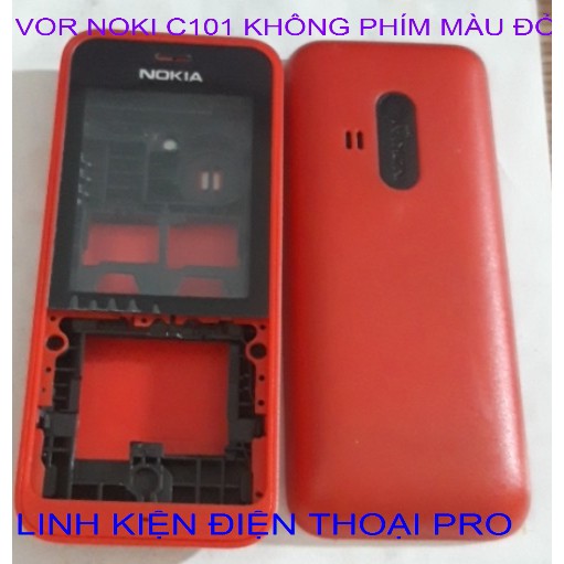VỎ NOKIA C101 KHÔNG PHÍM MÀU ĐỎ