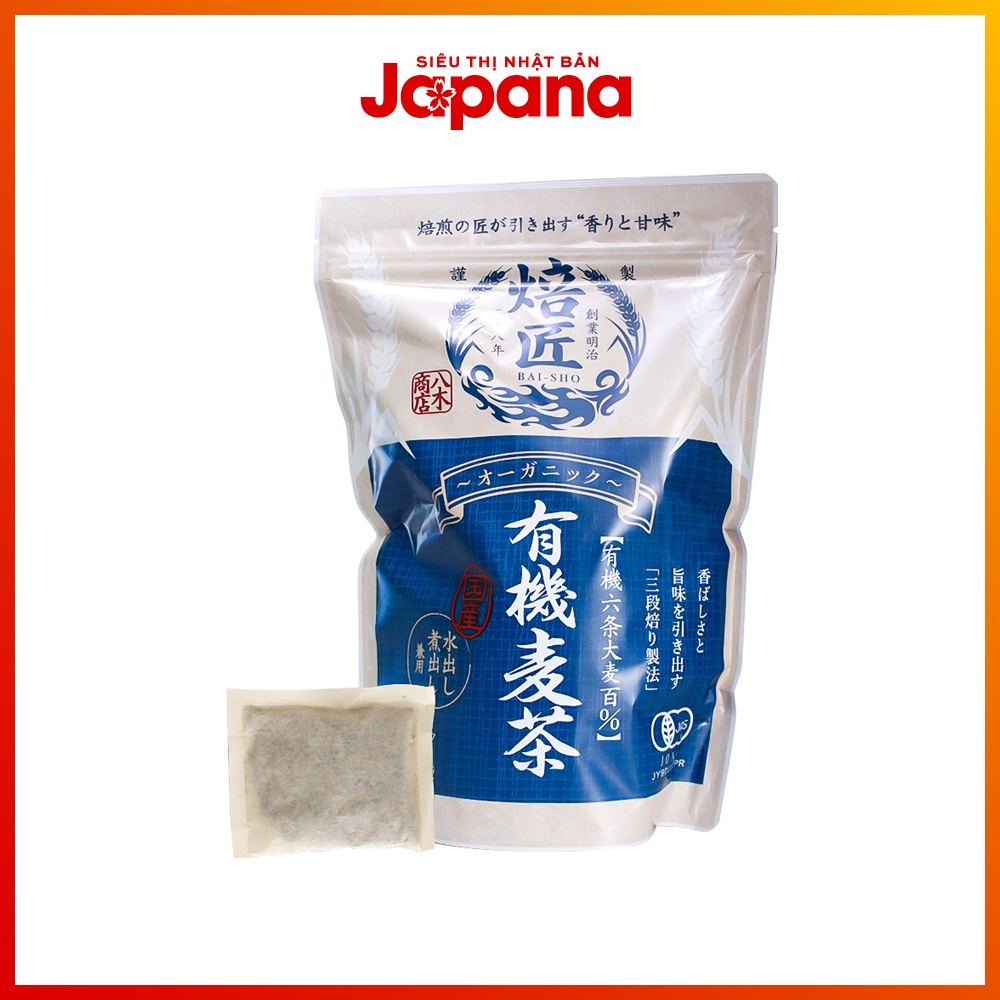 Trà lúa mạch hữu cơ túi lọc Baisho Nhật Bản 20 túi