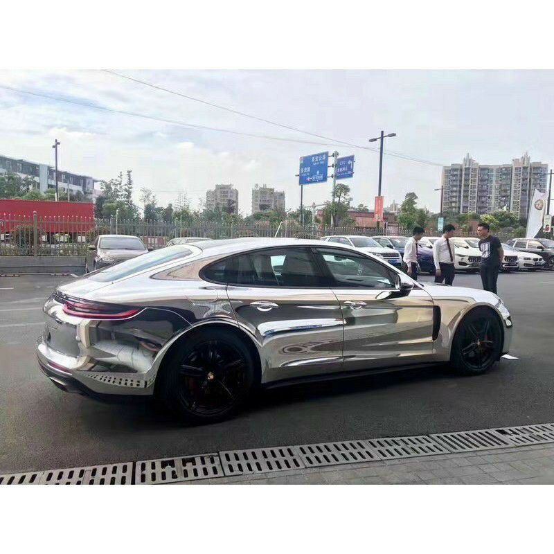 Giấy dán chrome bạc tráng gương dán trang trí xe hơi xe máy và đồ vật dụng chất lượng cao