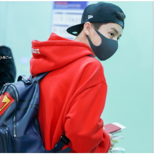 áo hoodie Vetement đỏ giống GDragon , Lun Han ( EXO )