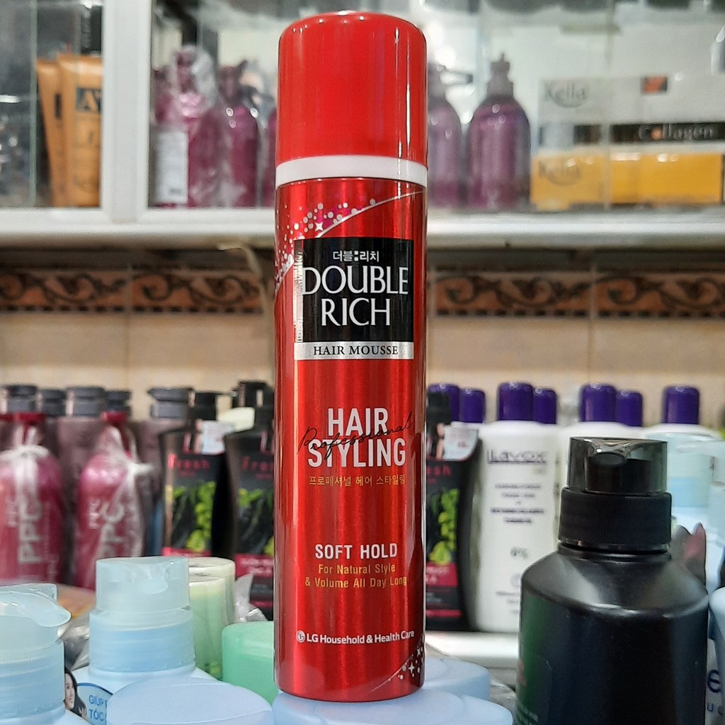 Mousse bọt Double Rich tạo kiểu tóc Hard Hold 150ml