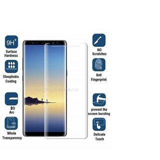 Kính cường lực trong suốt Full màn hình Full keo UV cho điện thoại Samsung Note FE, Note 8, Note 9, Note 10,Note 10 Plus