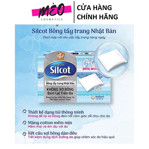 Bông Tẩy Trang Cơ Bản Silcot Velvety Touch Cotton 82 Miếng