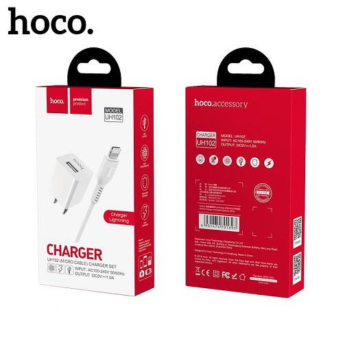 Bộ Củ Sạc HOCO UH102 Chính Hãng Cao Cấp – Kèm Cáp Sạc Lighning – Hỗ Trợ Sạc Nhanh