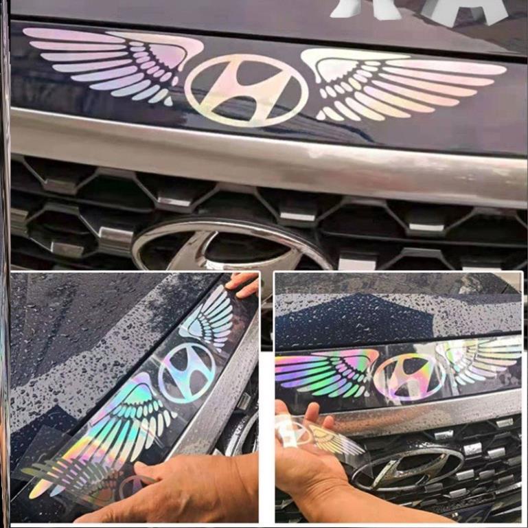 Tem Decal Dán Trang Trí Xe Ô Tô Laser Phản Quang Biểu Tượng &quot;STARCFDAVID - Logo Hãng Xe - HEXAGRAM&quot; [Hàng Loại Đẹp]