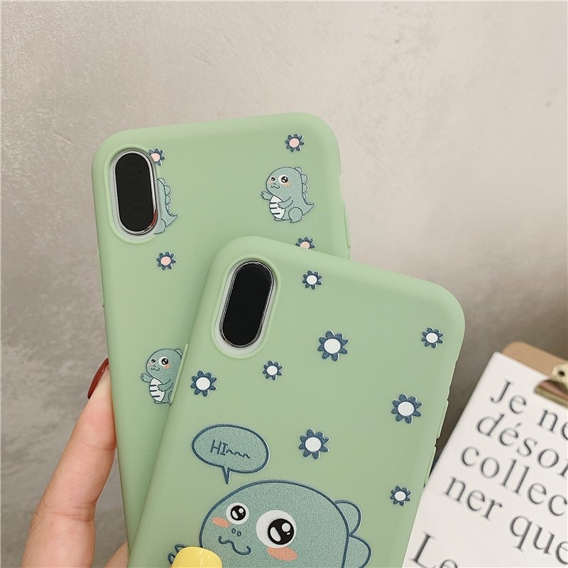 Ốp iphone hình khủng long dễ thương cho IPHONE 6/6S 6/6S PLUS 7/8 7/8 PLUS X XS XR XS MAX