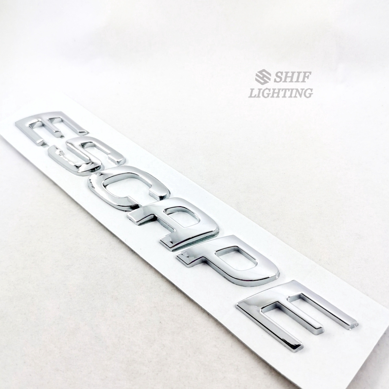 Phụ kiện hình chữ Escape bằng nhựa ABS màu crôm trang trí xe ô tô Ford